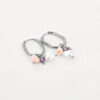 Oorbel Bibi roze/zilver