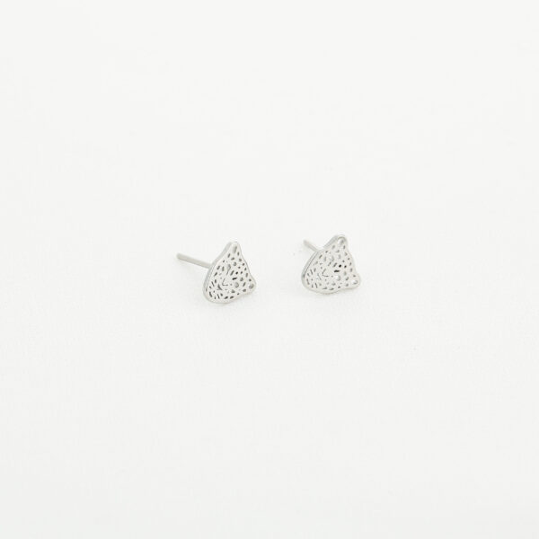 Oorbel tijger zilver