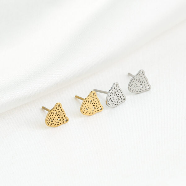 Oorbel tijger zilver