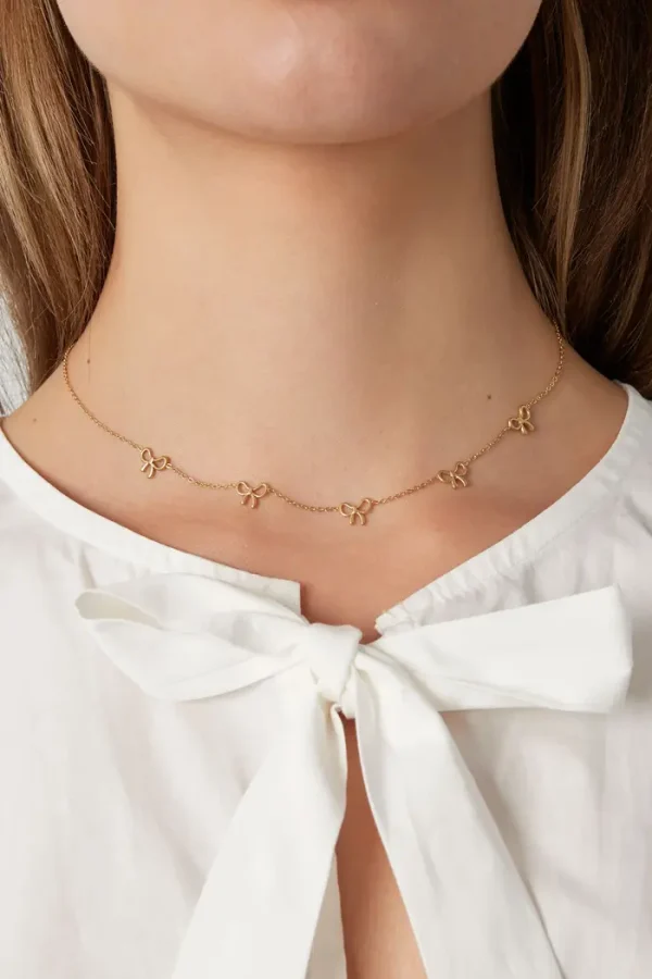 Ketting strikjes zilver