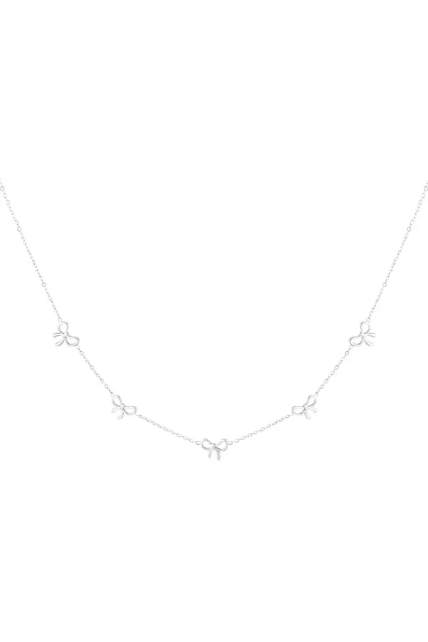 Ketting strikjes zilver