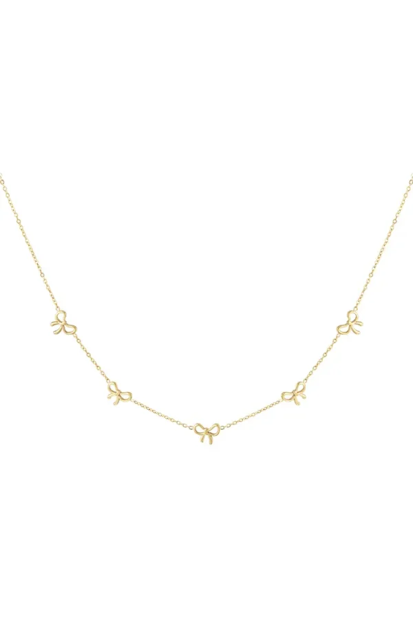 Ketting strikjes goud
