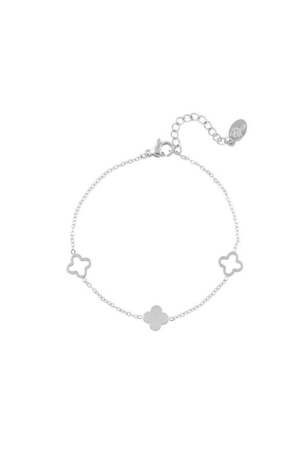 Armband clover zilver